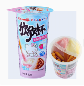 明治欣欣杯草莓&酸奶味酱饼干条50g