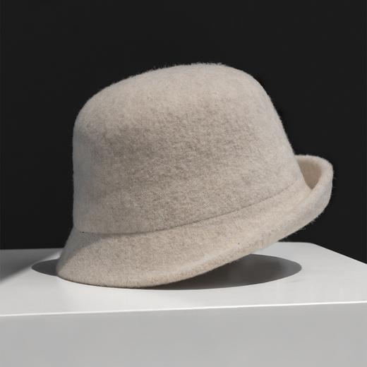 【林栖好物】时尚百搭羊毛渔夫帽翘边文艺盆帽女秋冬保暖帽子新款 商品图0