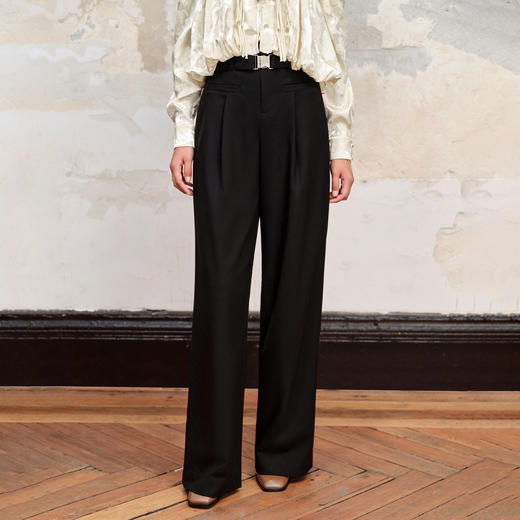 极简垂坠感西装裤*基础裤通勤阔腿西裤 商品图3