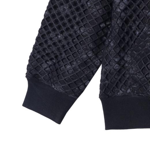 秋冬新款男士连帽网格纹套头时尚美式街头宽松长袖百搭休闲卫衣 商品图3