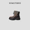 ROMI STUDIO“御雪之道”牛反绒拼羊皮翻领厚底耐磨雪地靴 24SSS130 商品缩略图1