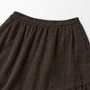 ROMI STUDIO“法式优雅”绵羊毛混纺松紧腰捏褶宽松A字半裙431X8114 商品缩略图2