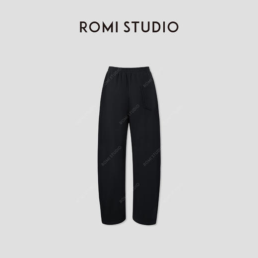 ROMI STUDIO“秋意渐浓” 高克重内加绒松紧腰阔腿香蕉裤 441KS001 商品图4