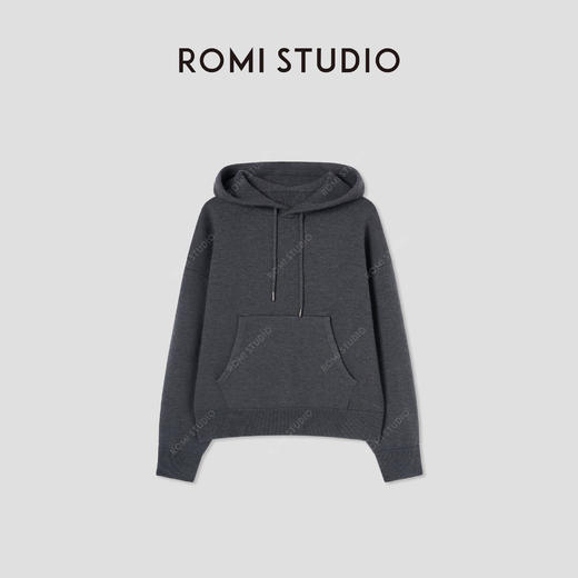 ROMI STUDIO“ChillVibe” 绵羊毛混纺高克重宽松连帽卫衣 442T9190 商品图0