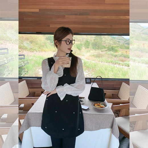 【折后再享2件88折】最后一波现货！小香风珍珠背心连衣裙两件套 日常189.99/件 立减50 秒杀139.99/件！！ 商品图4