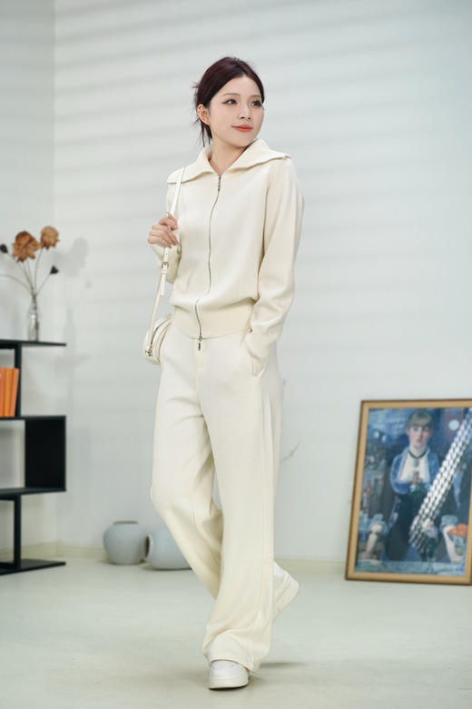 【直播369】臣禾大翻领拉链开衫 JZ244090218 商品图3