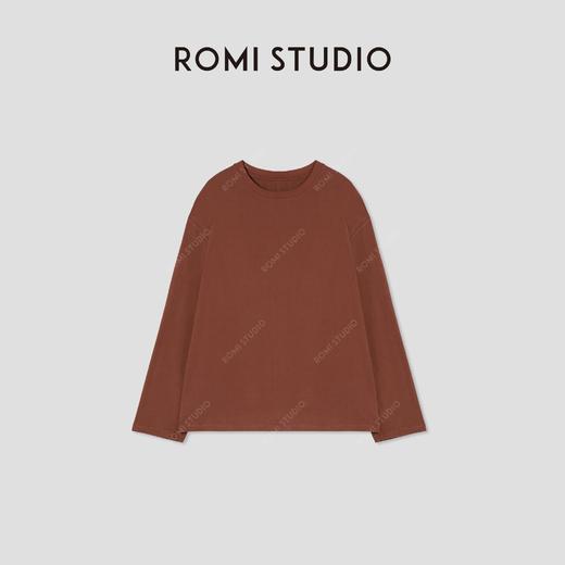 ROMI STUDIO“简约生活””*棉软糯肤感圆领宽松长袖T恤 431T2090 商品图0