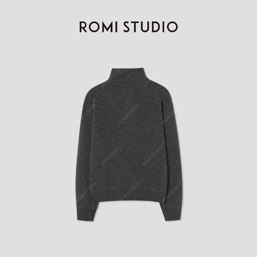 ROMI STUDIO“温暖如初”100绵羊毛高克重高密立领开衫 RW24WS40898 商品图1