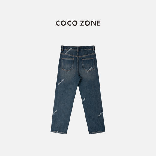 COCO ZONE 简约水洗百搭牛仔裤时尚显瘦直筒裤CC2C2317 商品图1