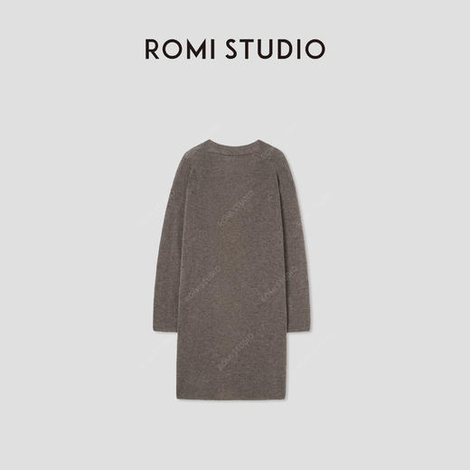 ROMI STUDIO“温柔已至”羊绒羊毛混纺宽松针织长开衫 RW24AS90400 商品图1
