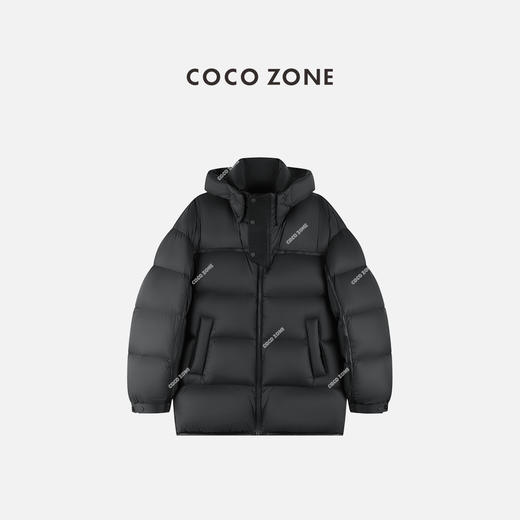 COCO ZONE 90鹅绒设计感连帽羽绒棉气质保暖上衣CC2C1968 商品图2