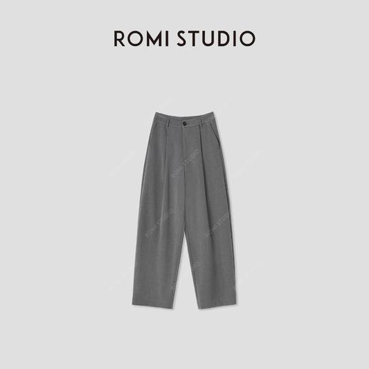 ROMI STUDIO“自我轮廓” 高克重厚实高腰直筒宽松休闲裤 431K9118 商品图0