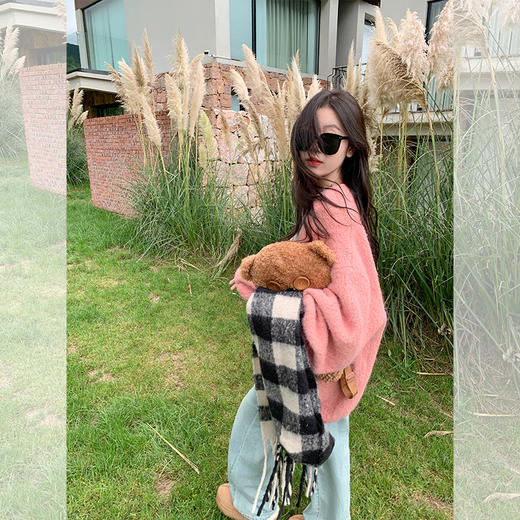 【269元任选2件】现货！成本巨贵，拍下包赚！韩系甜美温柔粉色宽松显瘦毛衣开衫 商品图2