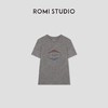 ROMI STUDIO“美式复古” 花纱感圆领做旧印花短袖T恤 RW24RS40894 商品缩略图0