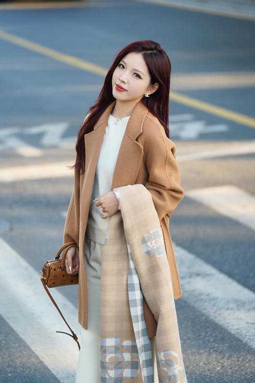 S1M1 臣禾	翻领系腰带呢大衣 JZ244080375 商品图10