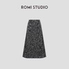 ROMI STUDIO“法式优雅”绵羊毛混纺点子纱粗花呢半裙 RW24LXY0263 商品缩略图0