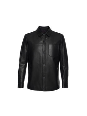 callisto黑色绵羊皮革皮衣