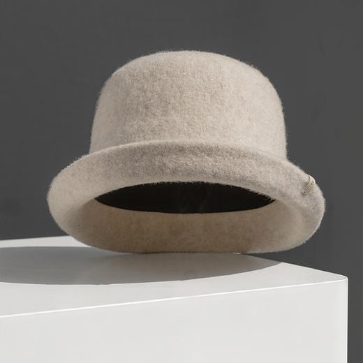 【林栖好物】时尚百搭羊毛渔夫帽翘边文艺盆帽女秋冬保暖帽子新款 商品图1