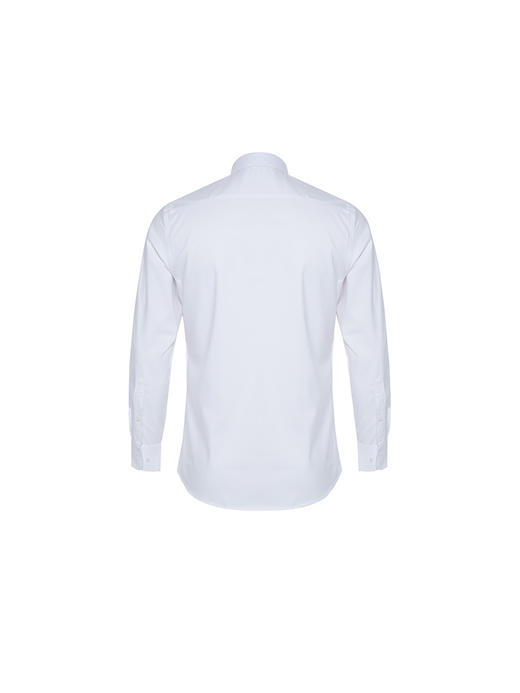 callisto白色莫代尔混纺长袖衬衫 商品图1