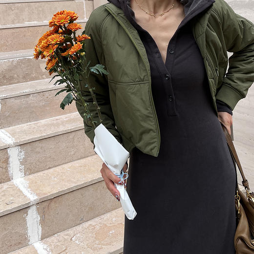 lanlan自留款【山羊绒+桑蚕丝】长款连帽可开扣加绒连衣裙 单穿内搭都超美 孕妇也友好 商品图2