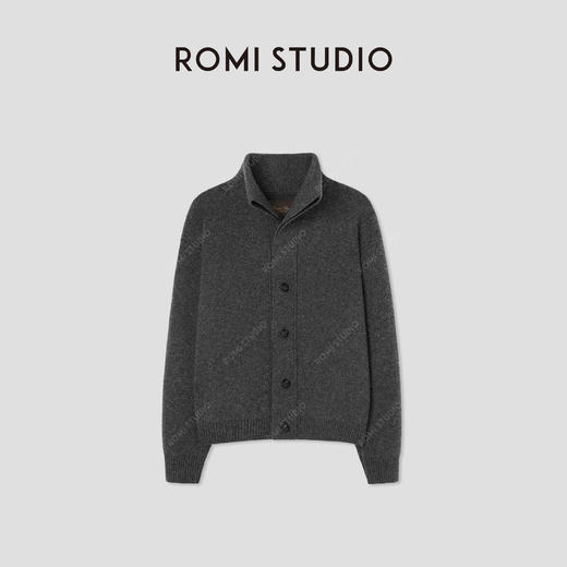 ROMI STUDIO“温暖如初”100绵羊毛高克重高密立领开衫 RW24WS40898 商品图0