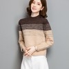 CC-tbrk-c155短款半高领渐变毛衣女秋冬2024新款内搭宽松时尚拼色针织打底上衣 商品缩略图2