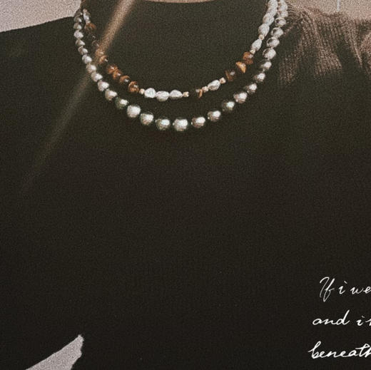 秋冬最in 雅丹风怎么能错过？大地中的矿物宝石·天然虎眼石+巴洛克珍珠ji强光+14k注金和银镀金配件 又是能量up的一款 商品图4