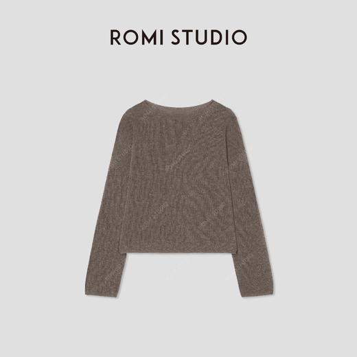 ROMI STUDIO“感知秋意”7针单边羊绒羊毛混纺套头毛衫 RW24AS90399 商品图0
