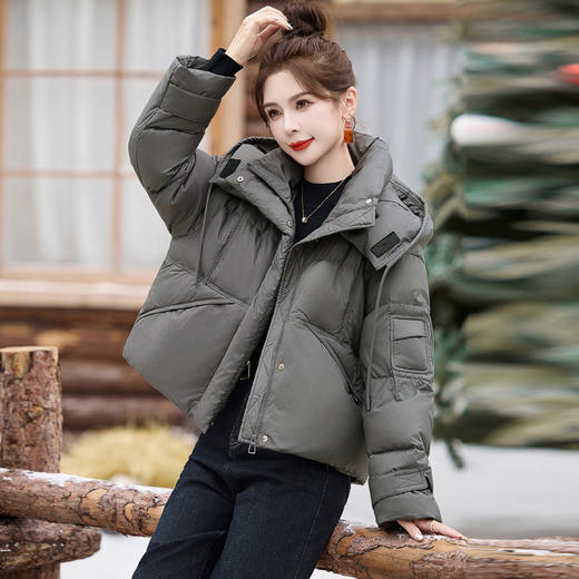 设计感小众短款羽绒服，小个子面包服保暖外套ASLZ9527 商品图3