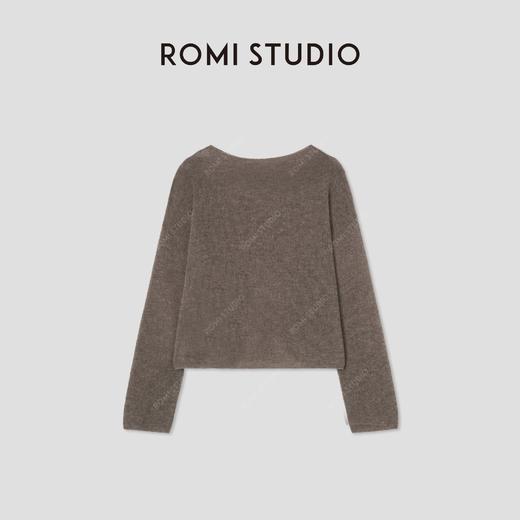 ROMI STUDIO“感知秋意”7针单边羊绒羊毛混纺套头毛衫 RW24AS90399 商品图1