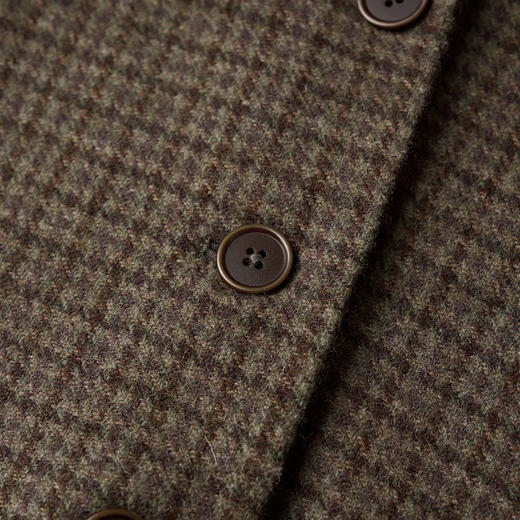 ROMI STUDIO“棕标甄选”100绵羊毛千鸟格粗花呢西装外套 431W5090 商品图3