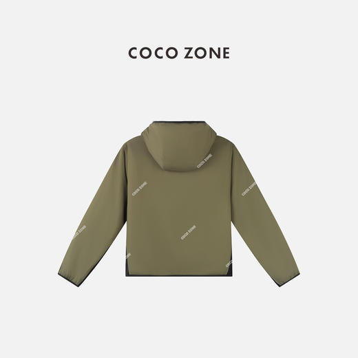 COCO ZONE 设计感撞色拼接外套时尚休闲连帽上衣CC1C1893 商品图1