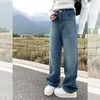 <曾小咸推荐>韩版复古高腰直筒牛仔裤宽松阔腿裤 商品缩略图2