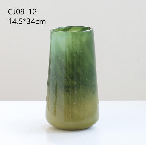 北欧创意绿野仙踪渐变气泡敞口大肚子琉璃花瓶客厅吊钟鲜花插花器 商品图6