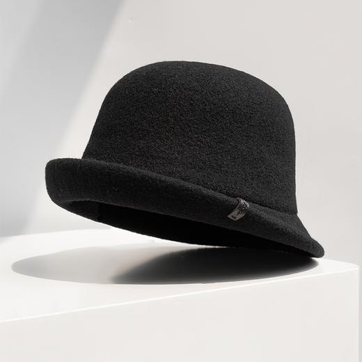 【林栖好物】时尚百搭羊毛渔夫帽翘边文艺盆帽女秋冬保暖帽子新款 商品图3