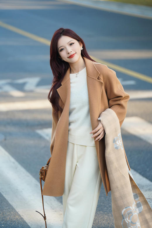 S1M1 臣禾	翻领系腰带呢大衣 JZ244080375 商品图12