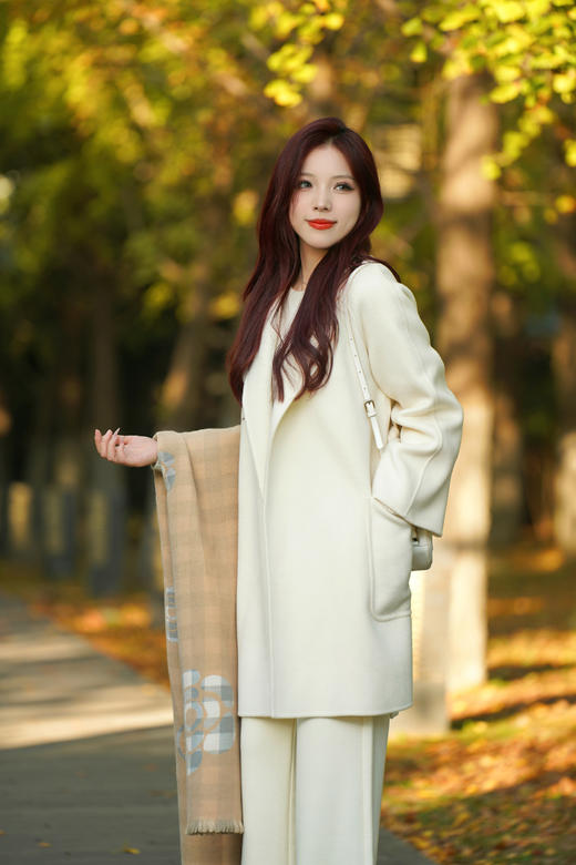 S1M1 臣禾	翻领系腰带呢大衣 JZ244080375 商品图7