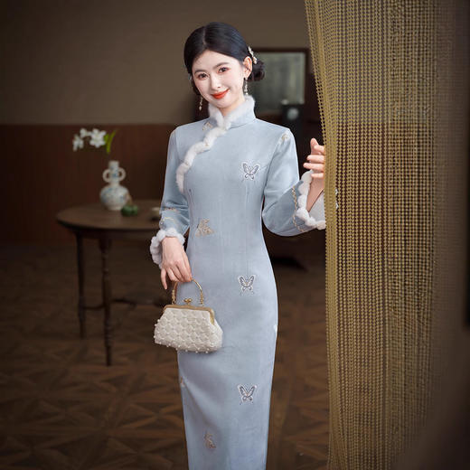 冬季新款改良日常复古旗袍TMY7936 商品图3