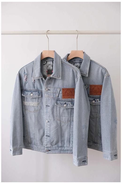 阮经天同款福神男士解构风格海鸥休闲牛仔外套夹克 商品图2