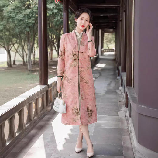 新款新中式提花开襟日常复古外披QMR 商品图2