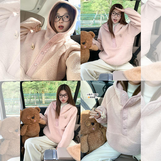 【折后再享2件88折】 秋冬品质现货，反季大清仓！抢到就是赚到！羊羔毛连帽卫衣 日常259.99/件 立减130 秒杀129.99/件！！ 商品图1