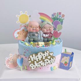 小清新祝寿蛋糕3