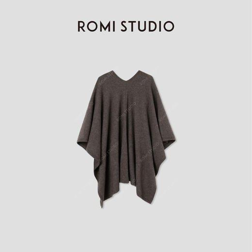 ROMI STUDIO“温柔已至”牦牛绒羊毛混纺亲肤软糯披肩 RW24WP70903 商品图1