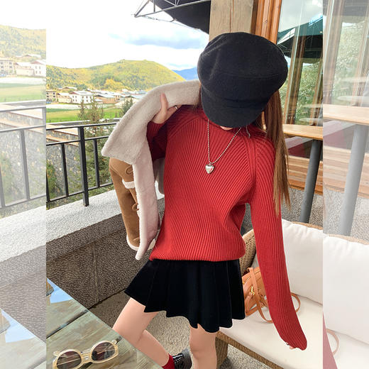 <曾小咸推荐>高级感黑色丝绒百褶裙高腰A字半身裙 商品图2