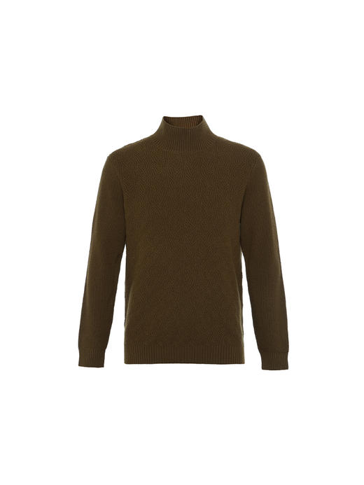 callisto高智系列米黄色绵羊毛长袖毛衣 商品图0