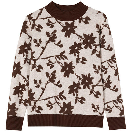 CC-103-7928半高领毛衣女秋冬2024年新款内搭洋气宽松针织衫打底上衣 商品图4