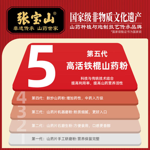 张宝山铁棍山药粉（15g*17条/盒）新包装新配方 商品图3