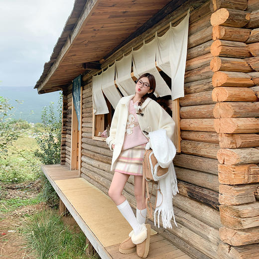 <曾小咸推荐>甜美温柔风粉色软糯宽松毛衣 商品图1