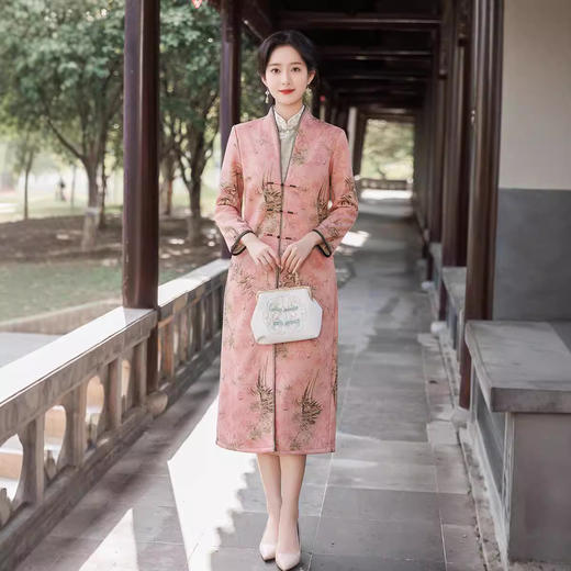 新款新中式提花开襟日常复古外披QMR 商品图4