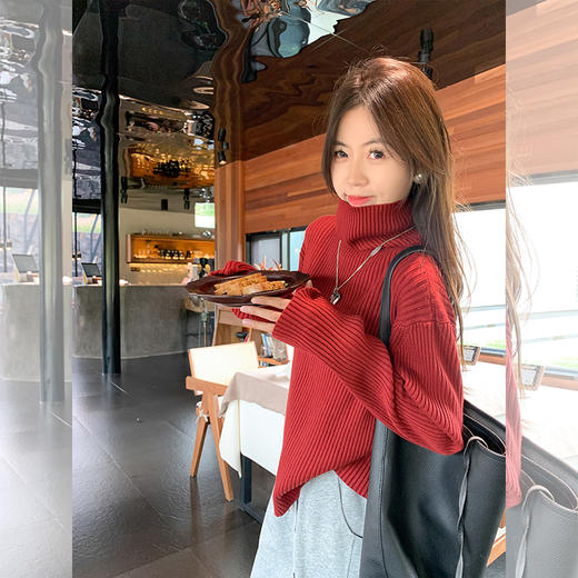 <曾小咸推荐>基础百搭2个版本5色高领毛衣 商品图3